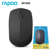 Rapoo M100G Multi-Device Bluetooth Wireless Mouse 1300 DPI Silent 3 Buttons Mute Mice Quiet 2.4G Mouse for Laptop Tablet PC Mac