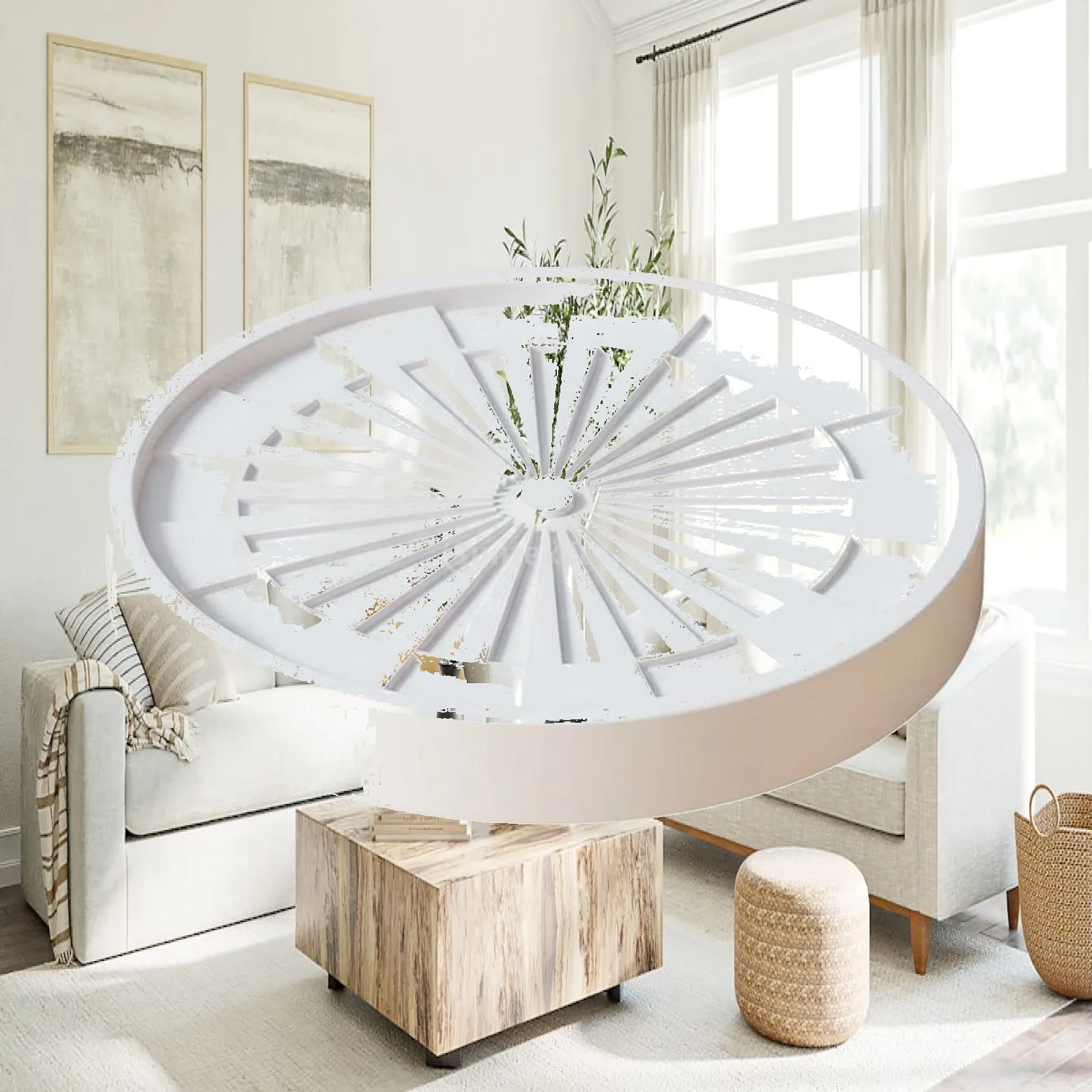 Mobile Planter Saucer Tray on Wheels for Big Flower Pots Indoor Outdoor Plant Stand with Drainage Reservoir for Easy Movement