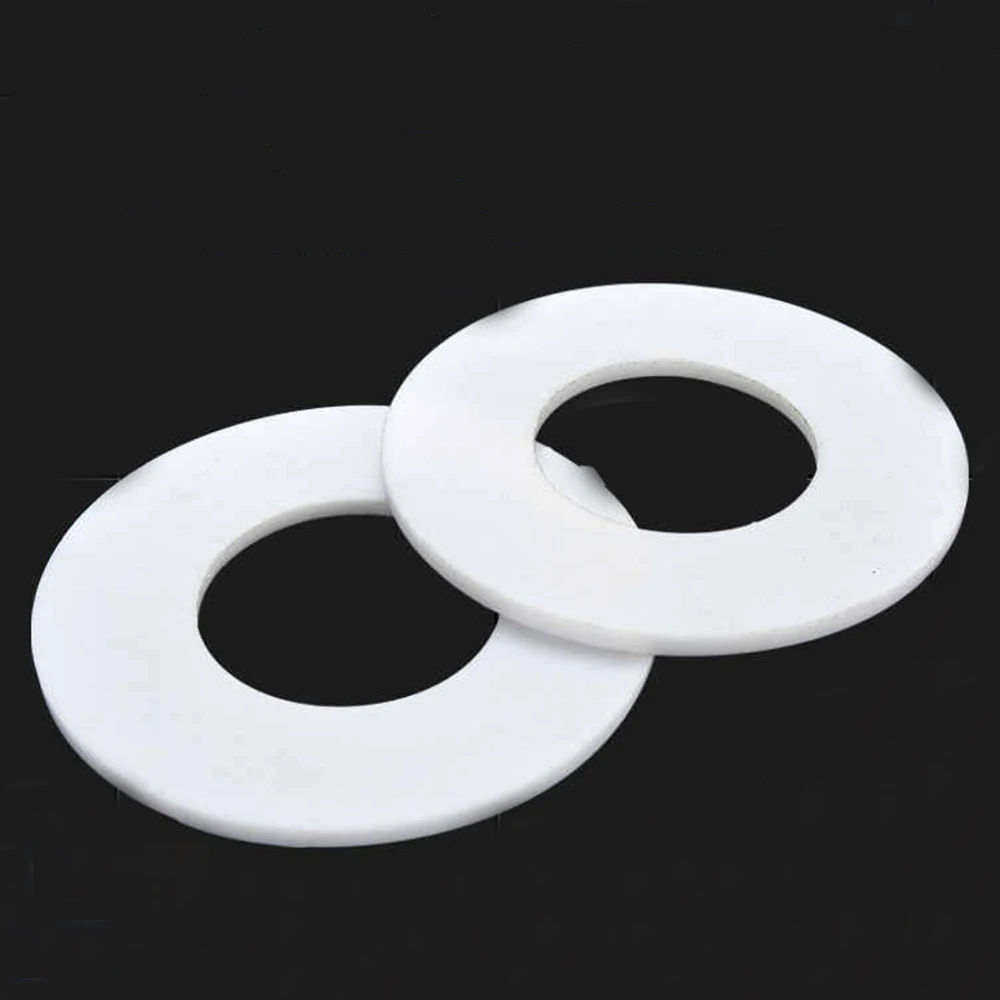 1/10Pcs EPTFE Expanded Flange Gasket Soft PTFE Gasket Thick 3mm High Temperature Resistant Elastic Sealing Flat Washer