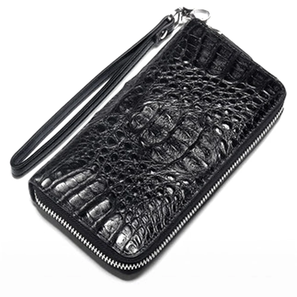 KEXIMA kadilaier new arrival crocodile  Men clutch bag  multi-function  business  leisure  long  zipper  Hand bag men wallet