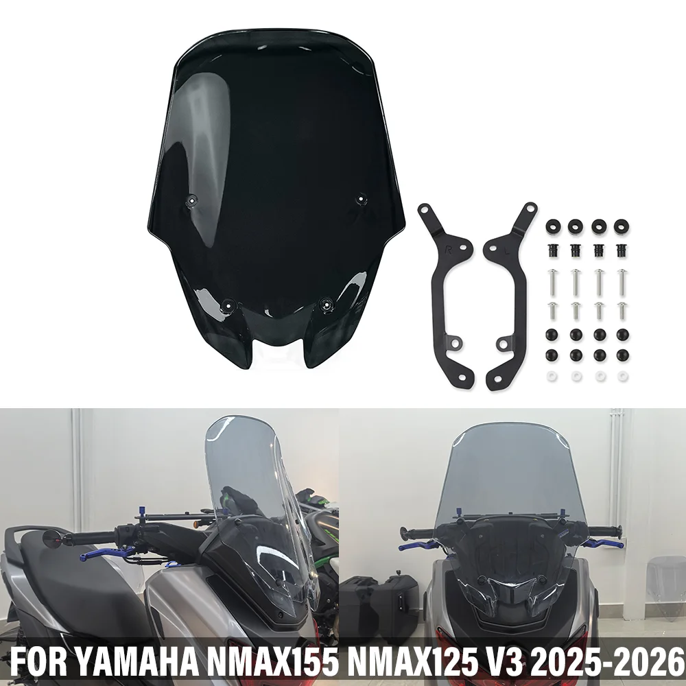 

Лобовое стекло мотоцикла, приподнятые ветровые дефлекторы, защита от ветра, аксессуары для YAMAHA NMAX 155 Nmax 125 NMAX V3 2025-2026