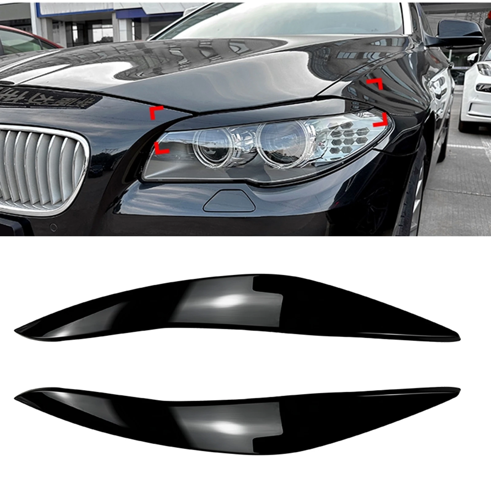Koplamp Wenkbrauw Cover Trim Voor BMW 5 Serie F10 F11 F18 535i 525i 520i 530i 2011-2014