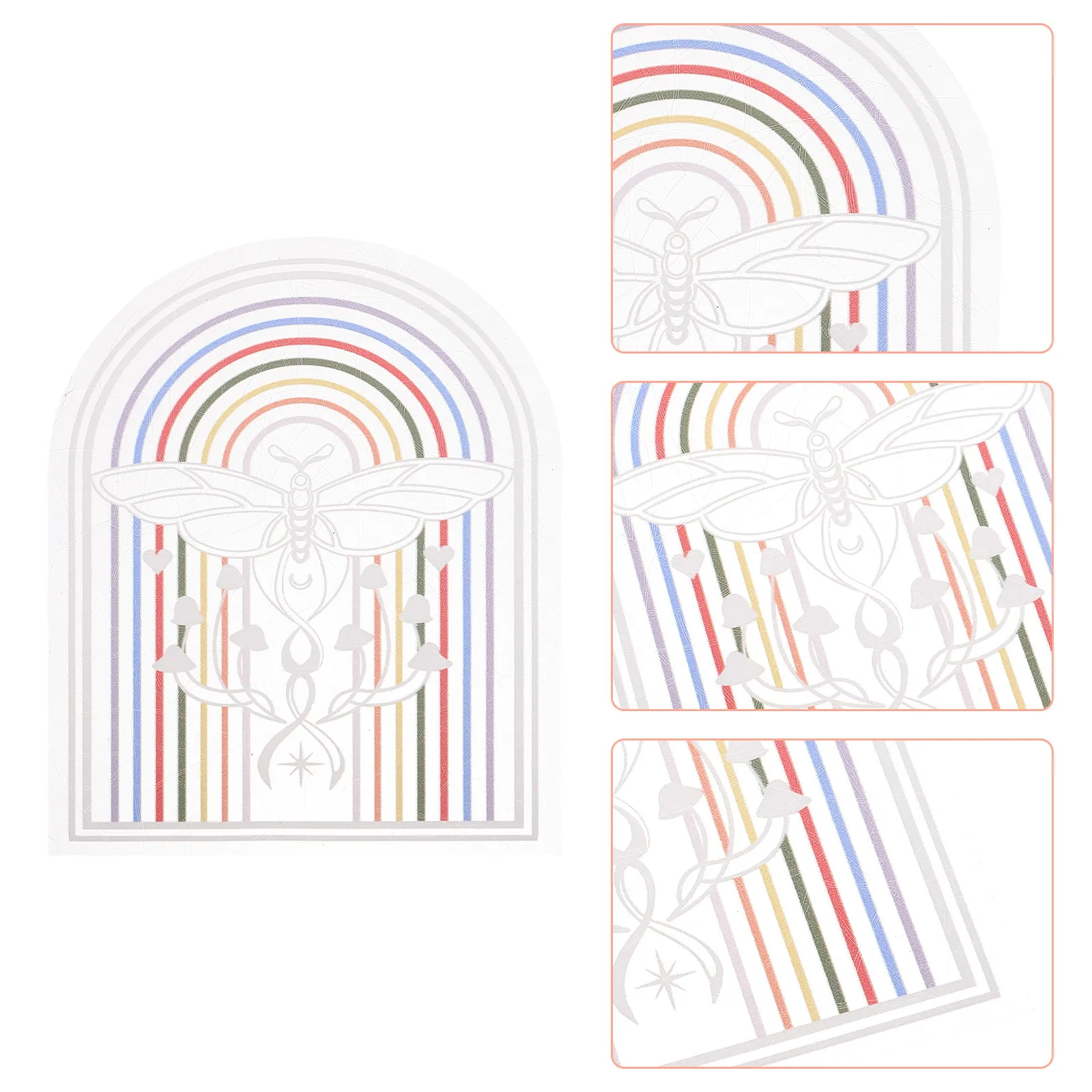 Sun Catcher Window Sticker Anti-Bird Crash Prevention Decorative Rainbow Prism Cling for Glass Windows Doors Static Adhesive PVC