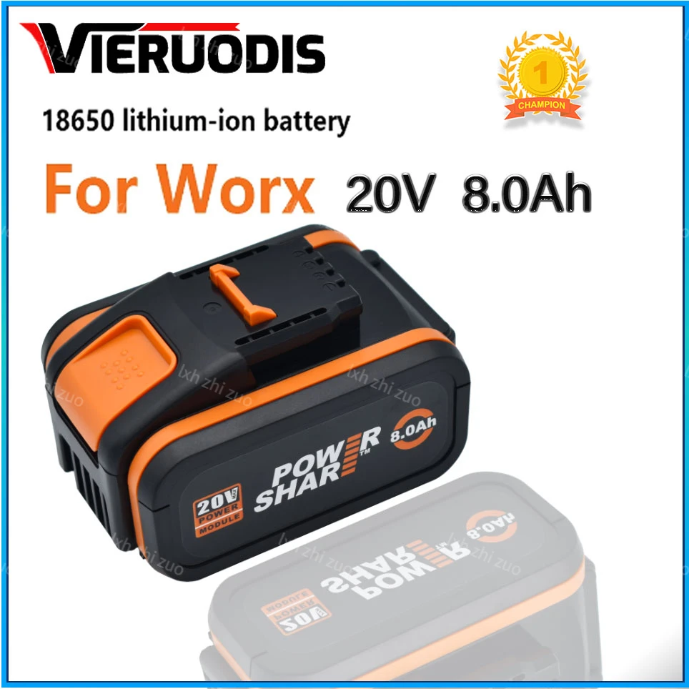 100% Original Worx WA3553 20V 8.0ah Battery Cordless Power Tool Spare Batteriies WA3572 WA3553 WX390 WA3551 WX176 WX178 Battery