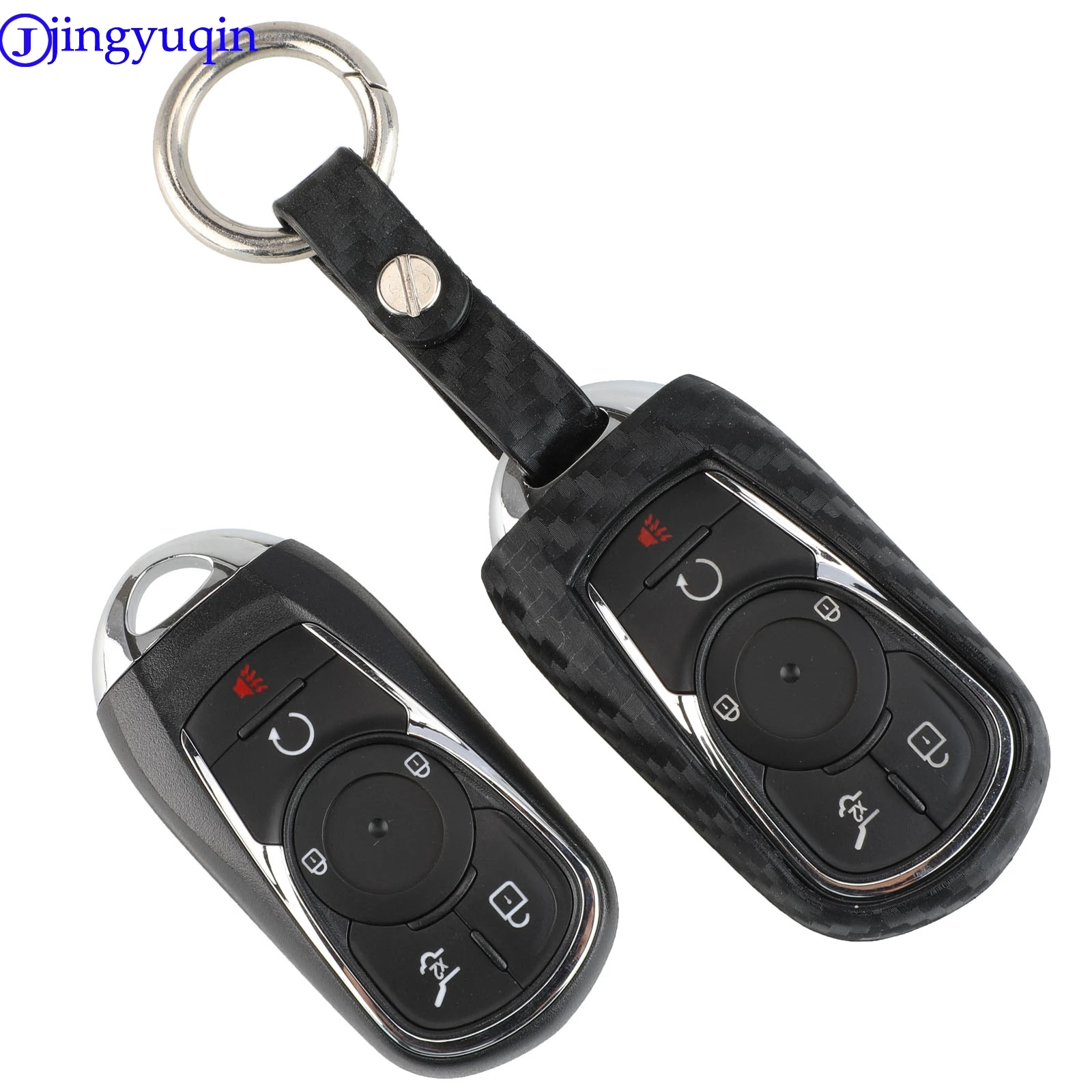 jingyuqin For OPEL Astra Buick ENCORE ENVISION NEW LACROSSE Remote Carbon Silicone Key Case Cover Part