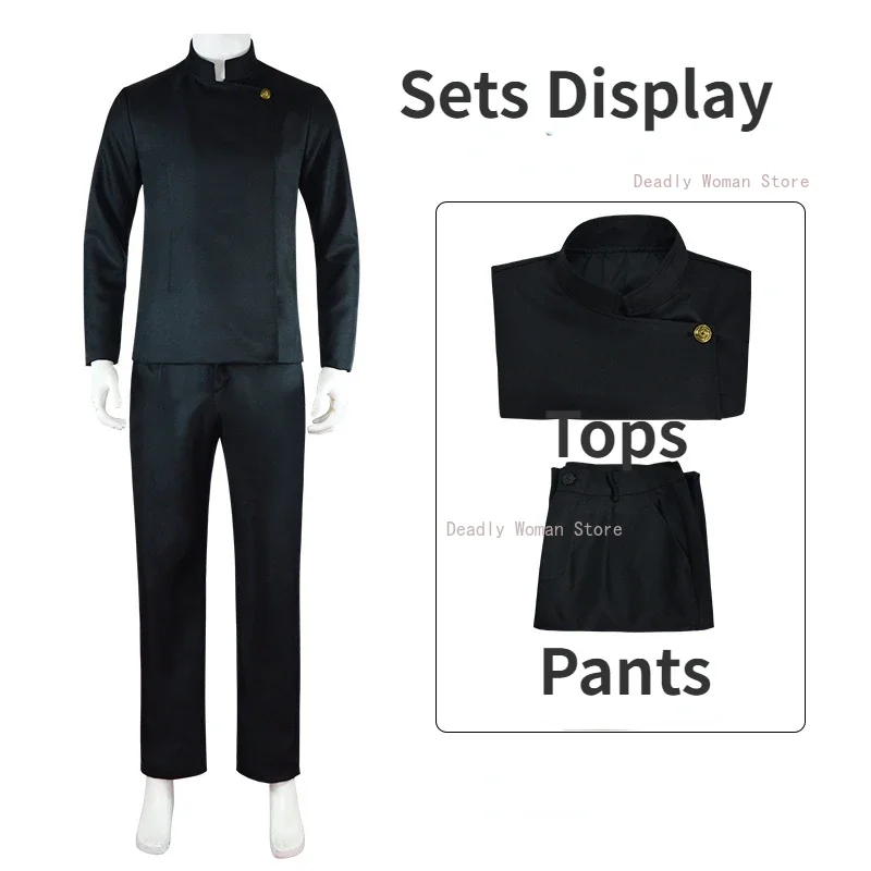 Jujutsu Kaisen Gojo Satoru Cosplay Kostüm Perücke Brille High School Uniform Halloween Party Kostüm Männer Frauen komplette Sets