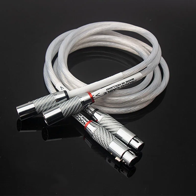 HiFi 2XLR كابل الصوت مرحبا نهاية OCC الفضة مطلي 3 دبوس XLR ذكر إلى أنثى سلك الصوت لمضخم الميكروفون