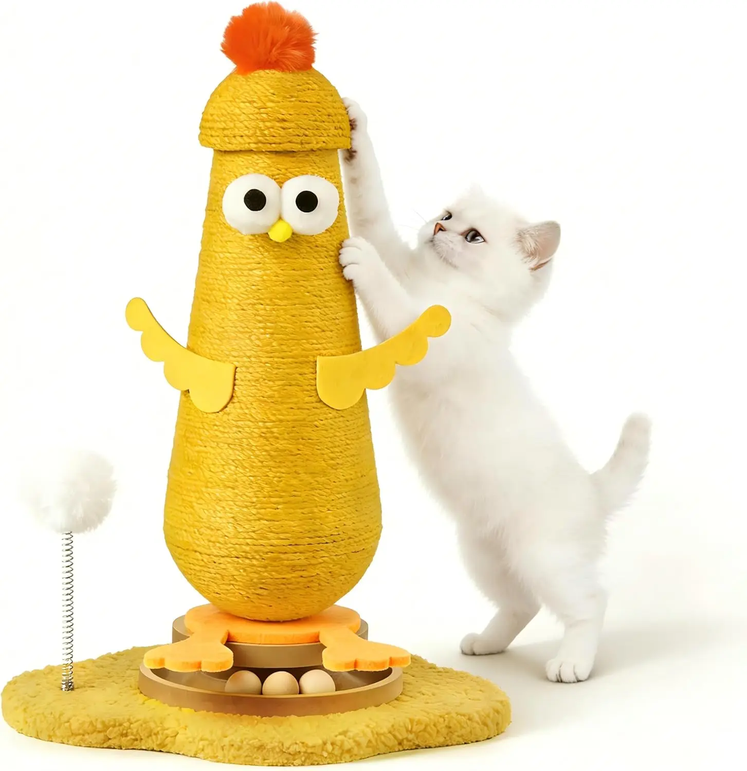 

Kitten Toys for Indoor Cats Scratching Post,Cat Toys Scratcher Post,Sisal Cat Scratch Posts for Kittens with Interactive