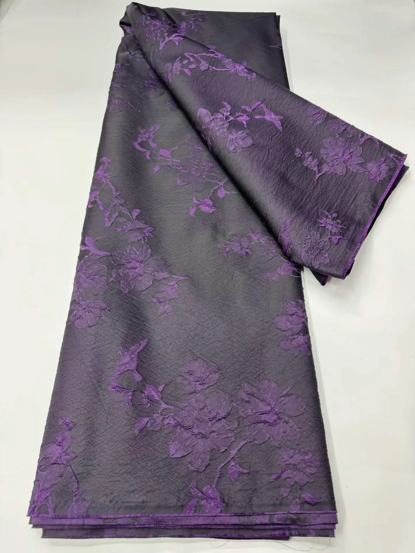 Luxury African Jacquard Brocade Fabric High Quality Floral Organza Tulle Mesh Gilding Lace French Net Brocard Tissu 5Yard Sewing