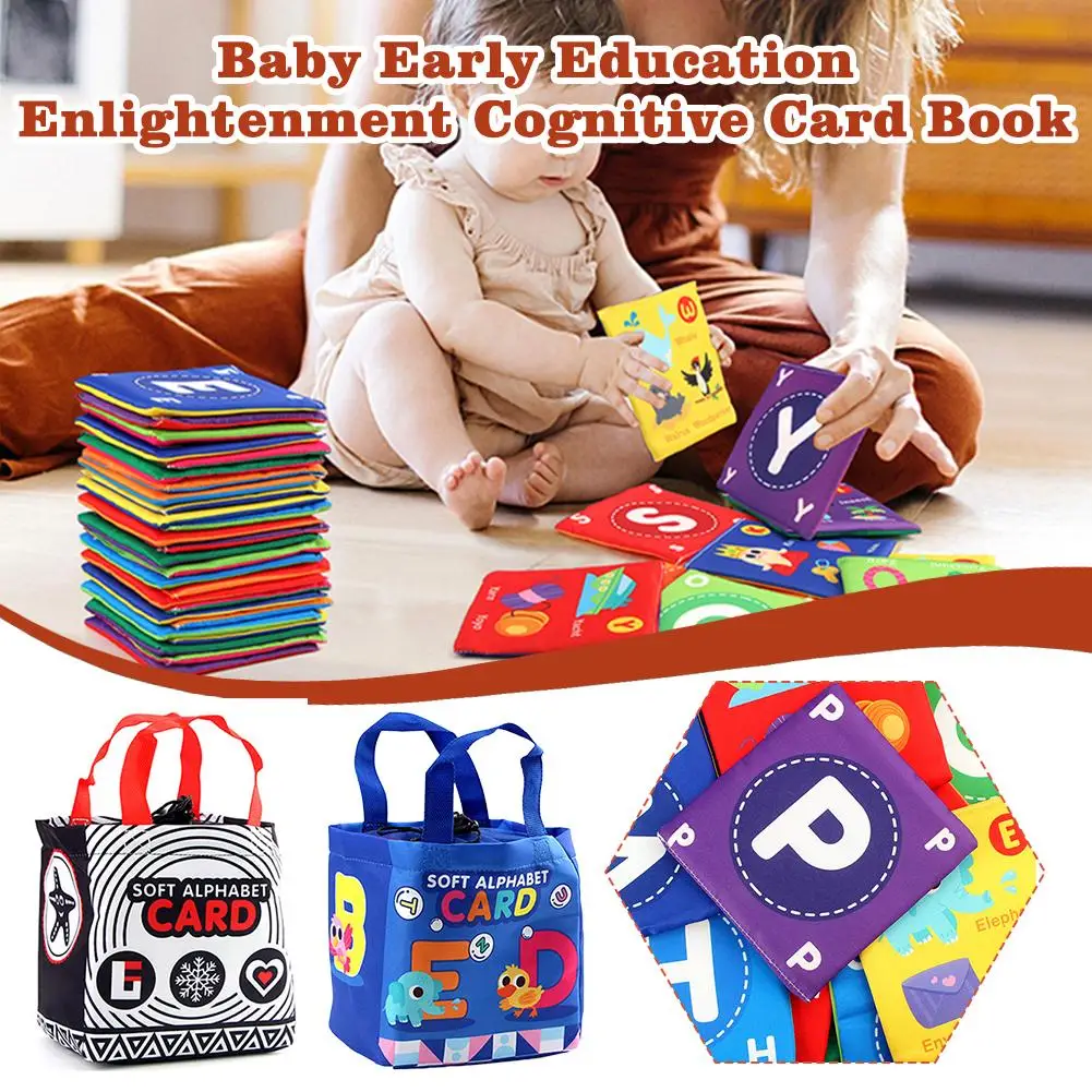 Baby Cloth Card Super Soft Exquisite Pattern Washable Childhood Early Infant Enlightenment Book Book Tearable Non-Fading B8Z7