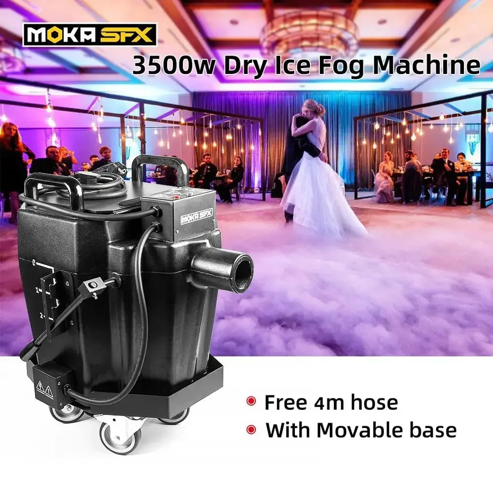 MOKA 3500w Dry Ice Machine Stage Effect Dry Ice Fog Machine Low Lying Fog Machine for Wedding Events DJ Stage Show