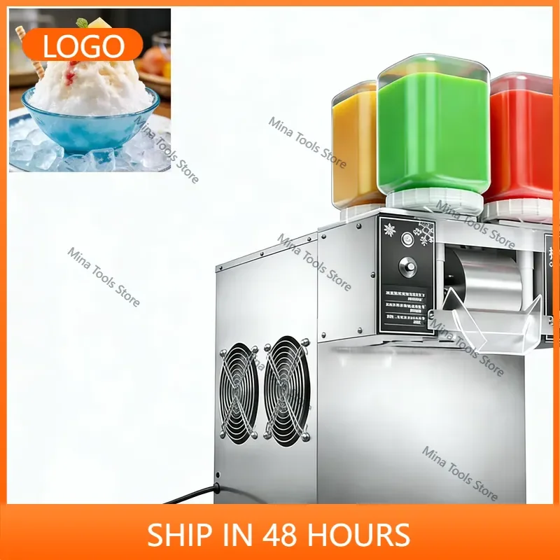 Commercial Automatic Korean-style Bingsu Machine 4 Flavors Flake Ice Stainless Steel Home Hotel Use