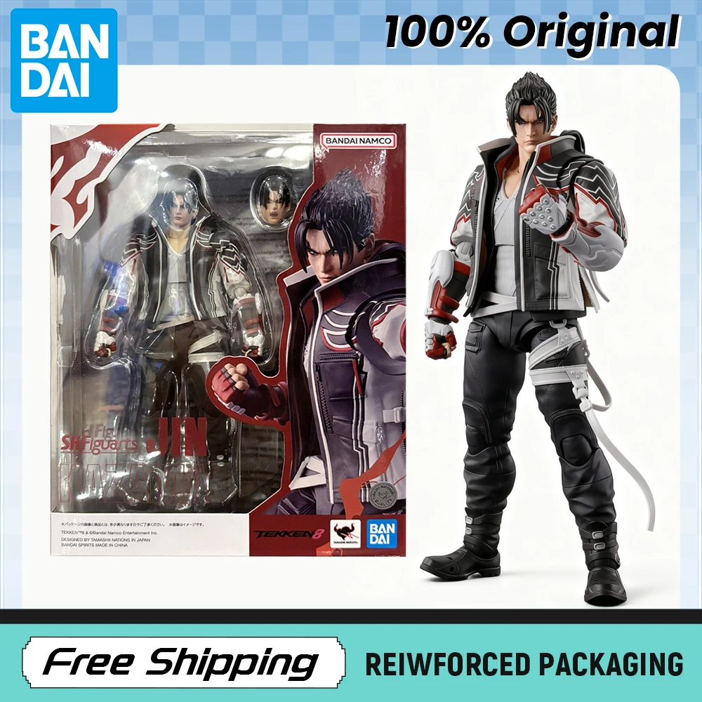 bandai-shf-tekken-8-jeu-diable-jin-kazama-figurine-modele-kit-jouets-originaux-ornements-cadeaux-collection-loisirs