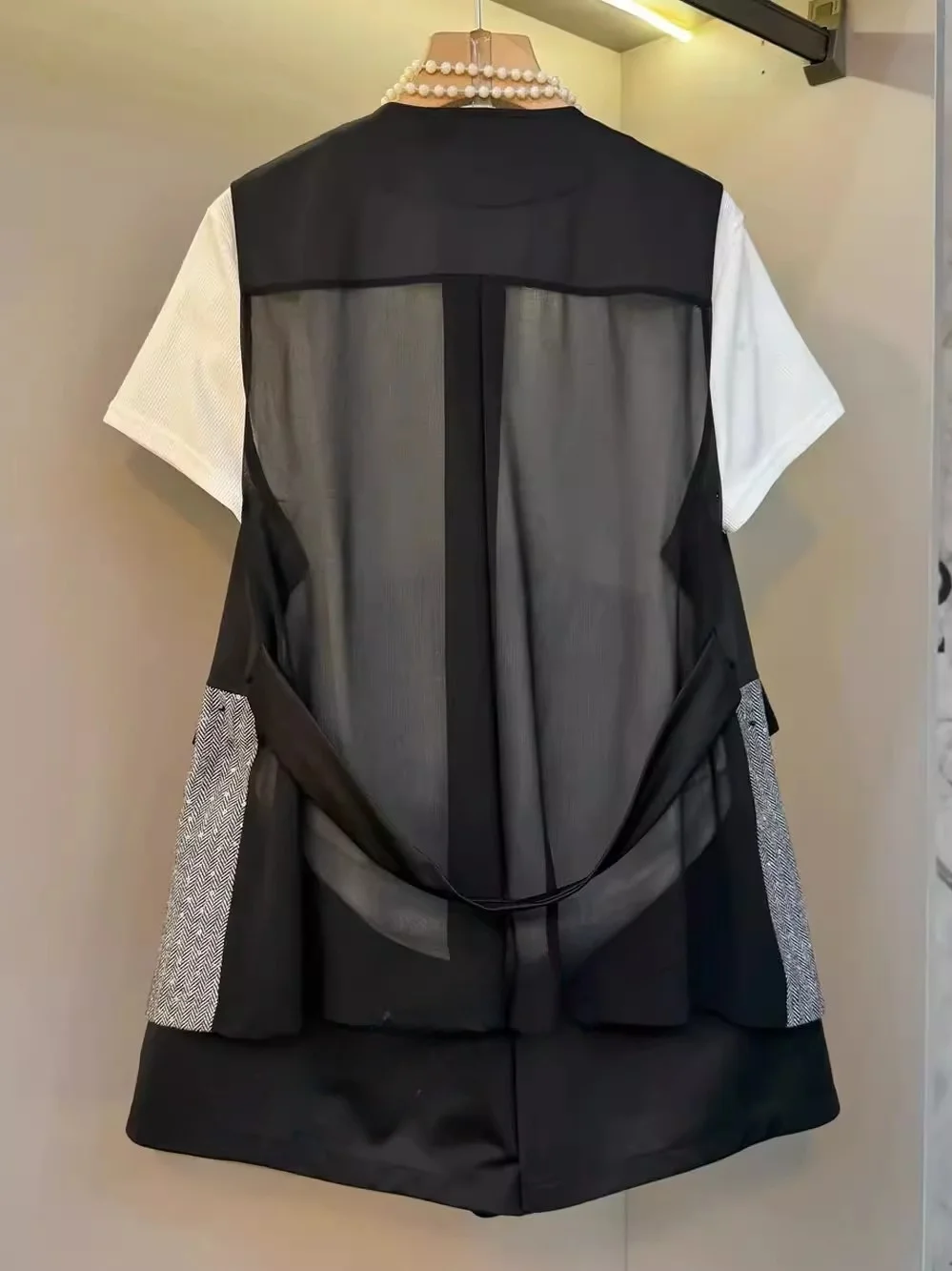 Nouveau Design de boutons chinois, tenue d'été grande taille, ensemble de t-shirt avec gilet, vêtements intérieurs pour sœur dodue