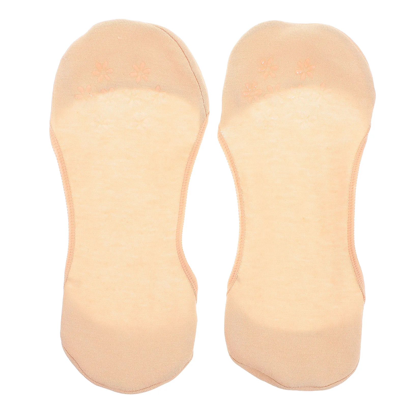 1Pair Women's Cotton No Show Socks Summer Breathable Ultralow Cut Anti Slip Forefoot Socks Low Cut Ankle Sock for Women