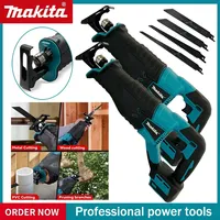 Makita Brushless Reciprocating Saw Reciprocating Saw Portable Cordless Power Tools With 4pcs Saw Blades For 20V 18V Battery