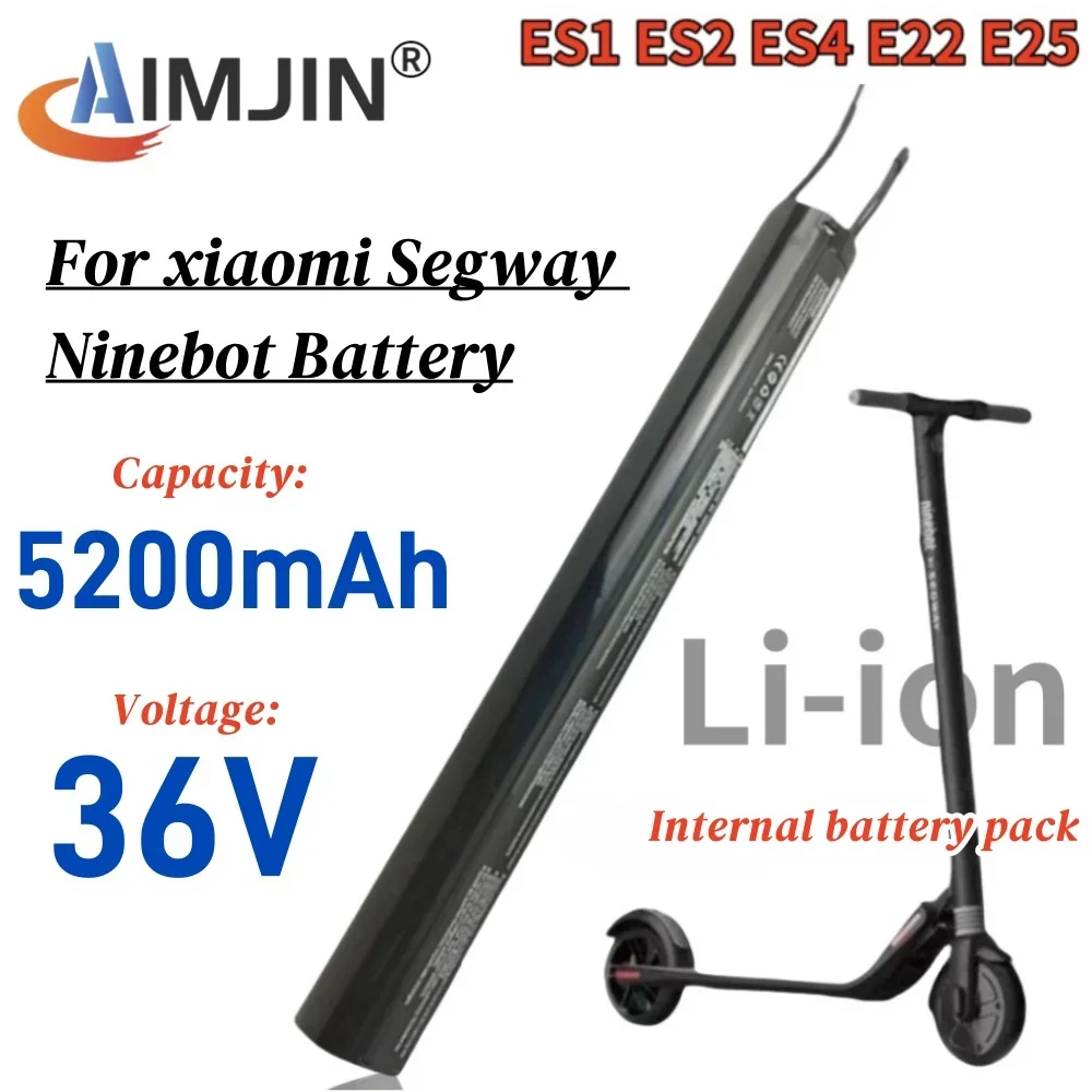 

100% New 36V 5200mAH Internal battery pack ,Suitable for Ninebot Segway Scooter E22E, ES1, ES2, ES4, E22, E25, E45