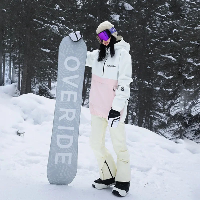 

New Ski Suit Women's Set Single Double Board Outdoor Sports Leisure Winter Waterproof Breathable Warm Windproof Snow Suit