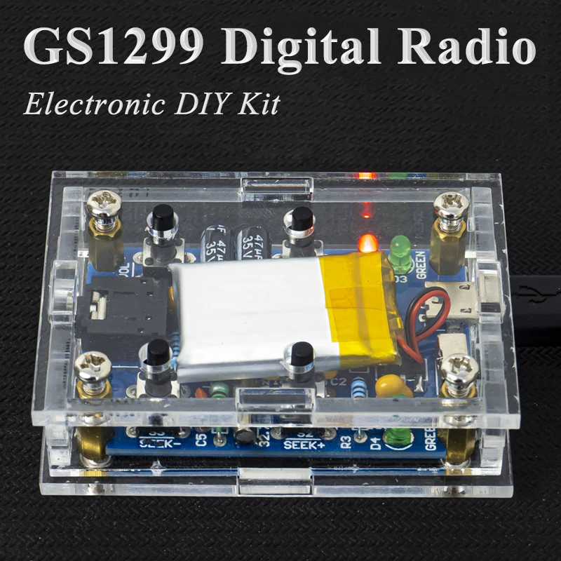 Stereo Digital FM Radio Kit Electronic Circuit Board Production DIY Welding Exercise Assembly Practical Training