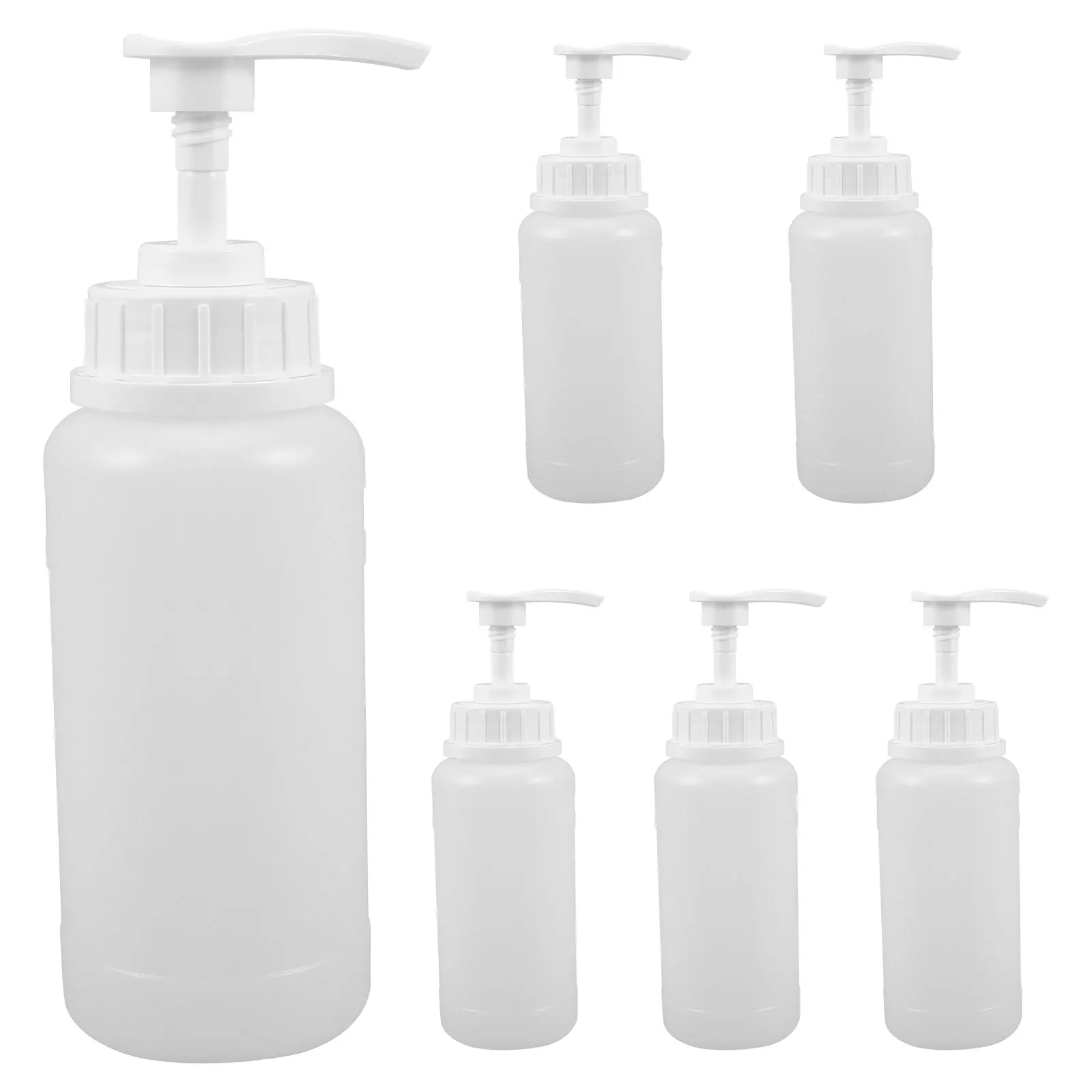 

6 Pcs Washing Bottle Dispenser Hand Soap Handwashing Fluid Pumpflasche Empty Shower Hdpe Botella Dispensadora Travel Body