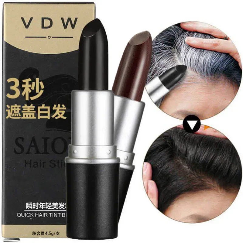 Black Brown One-Time Hair Dye Pen Instant Gray Root Coverage Hair Color Stick Fast Temporary Cover White Hair Краска Для Волос