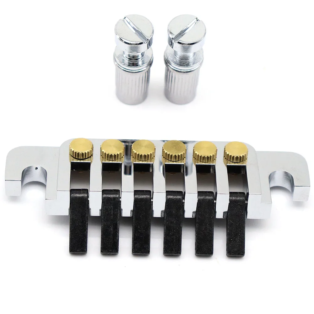 Guitar Tune-O-Matic Saddle Bridge and Vintage TP6 Tailpiece Combo for Gibson Les Paul LP Style 6 Strings Electric Guitar