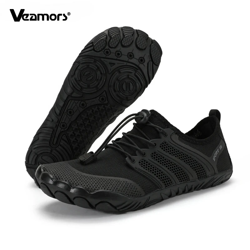 通気性メッシュ水泳アクアシューズ男性女性裸足ビーチウォーターシューズ速乾性屋外ウェーディングシューズボート釣りサーフィン