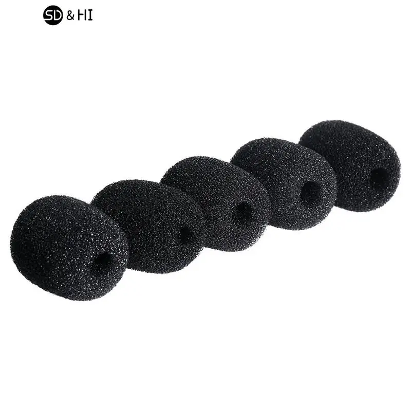 5PCS Mic Microphone Windscreen Soft Foam Pad Mic Cover Holder Sponge Skin