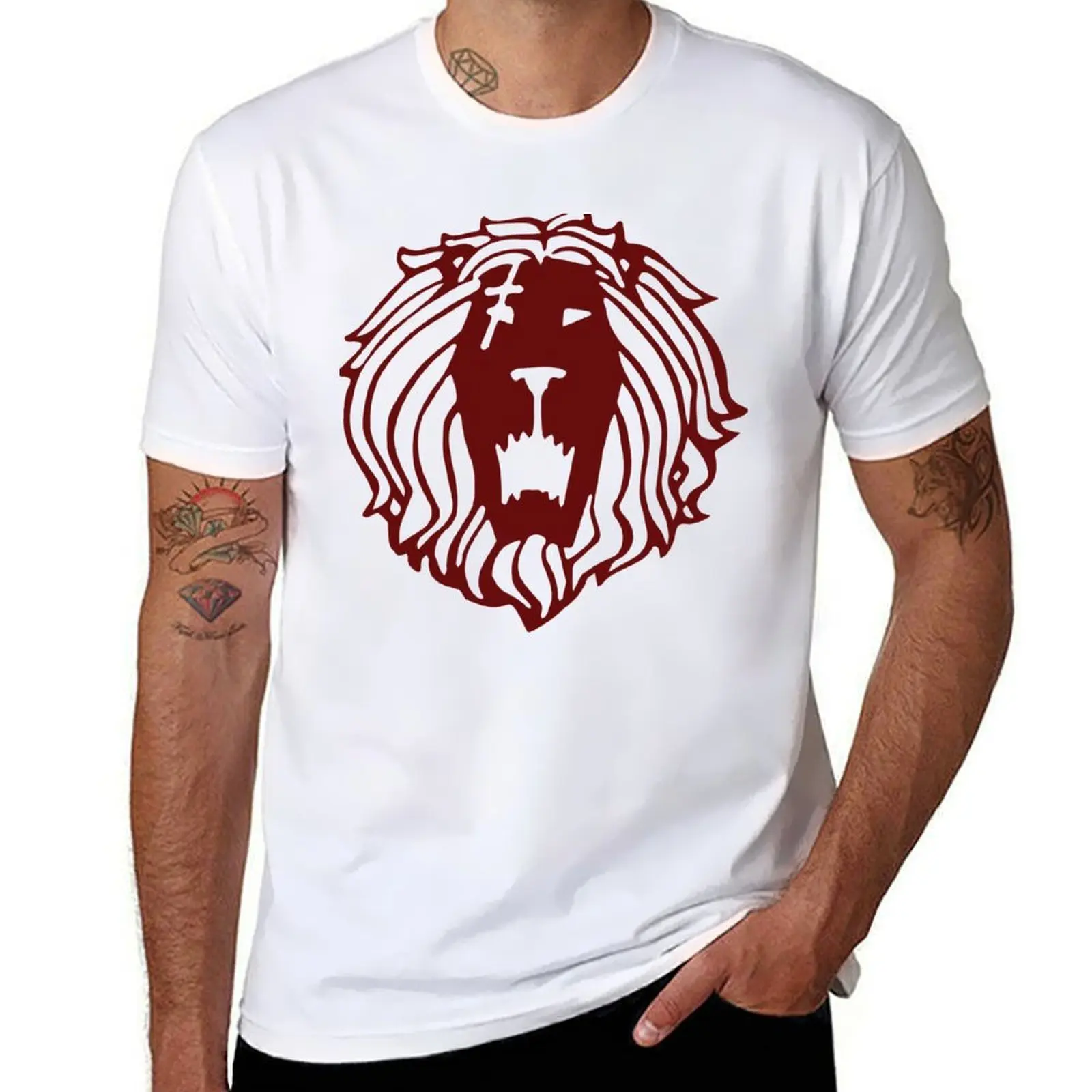 

Lion's Sin of Pride (Tattoo Edition) T-Shirt mens graphic t shirts t shirts cotton 100% T-Shirt