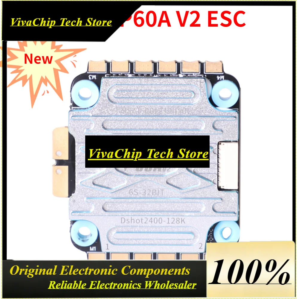 VIVaST-motor P60A V2 ESC 3-6S DSHOT2400-128K Electronic Speed Controller For RC Drone FPV Racing MultiRotor