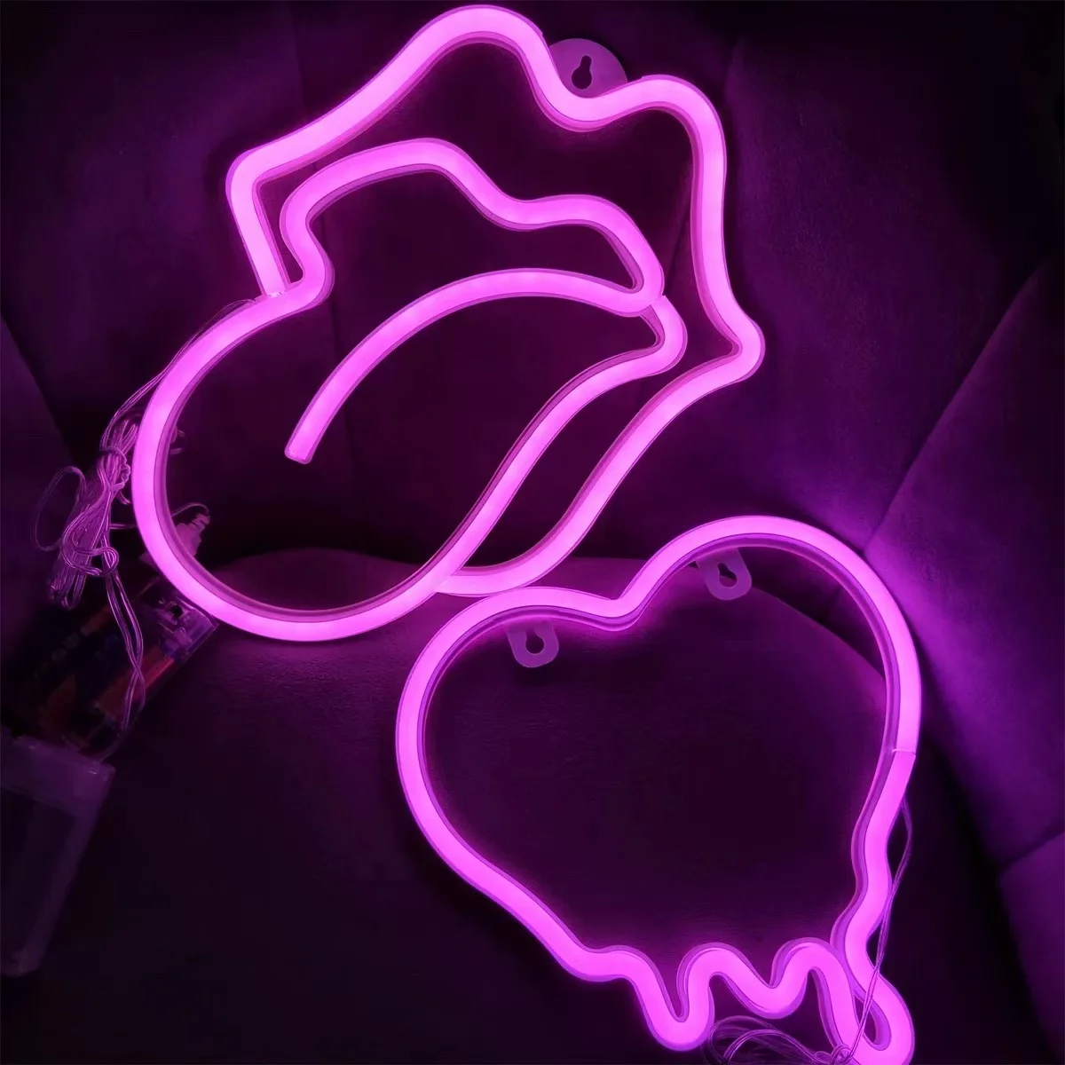 LED Mouth Lip Neon Sign Light Decoration Luminous Neon Lamp For Bedroom Living Room Party Valentine\'s Day Decor Adult Kid Gift