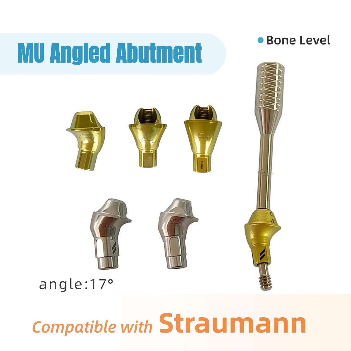 6/10/20pcs Dental Implant Multi Unit Angulated Abutment RC NC Compatible with Straumann Angled Abutment 17° Bone Level