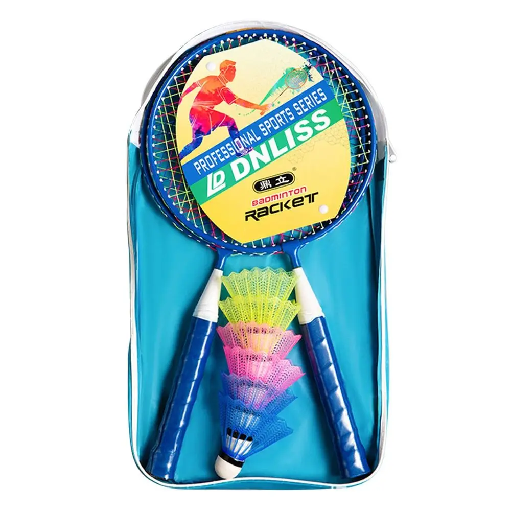 

1 комплект, прочные и легкие детские ракетки для бадминтона от 3 до 12 лет, воланы для занятий спортом на открытом воздухе, двойные ракетки