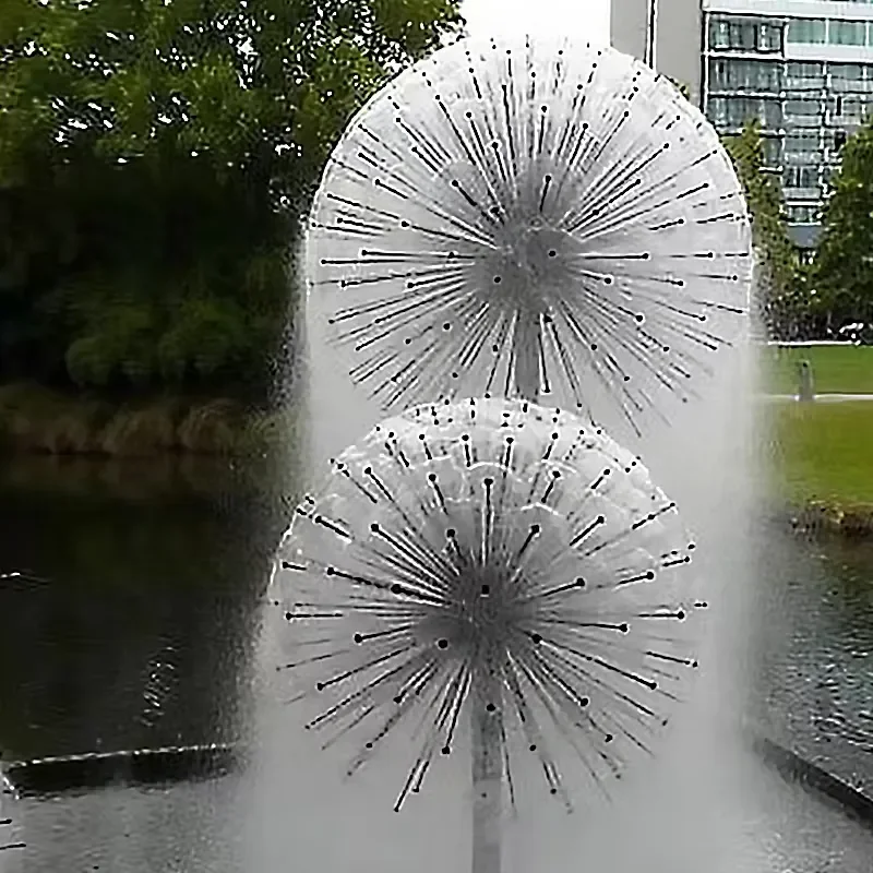 for Dandelion Water Fountain Outdoor Garden Decor Solar Powered Water Feature Yard Patio Lawn Ornament Gift for Home