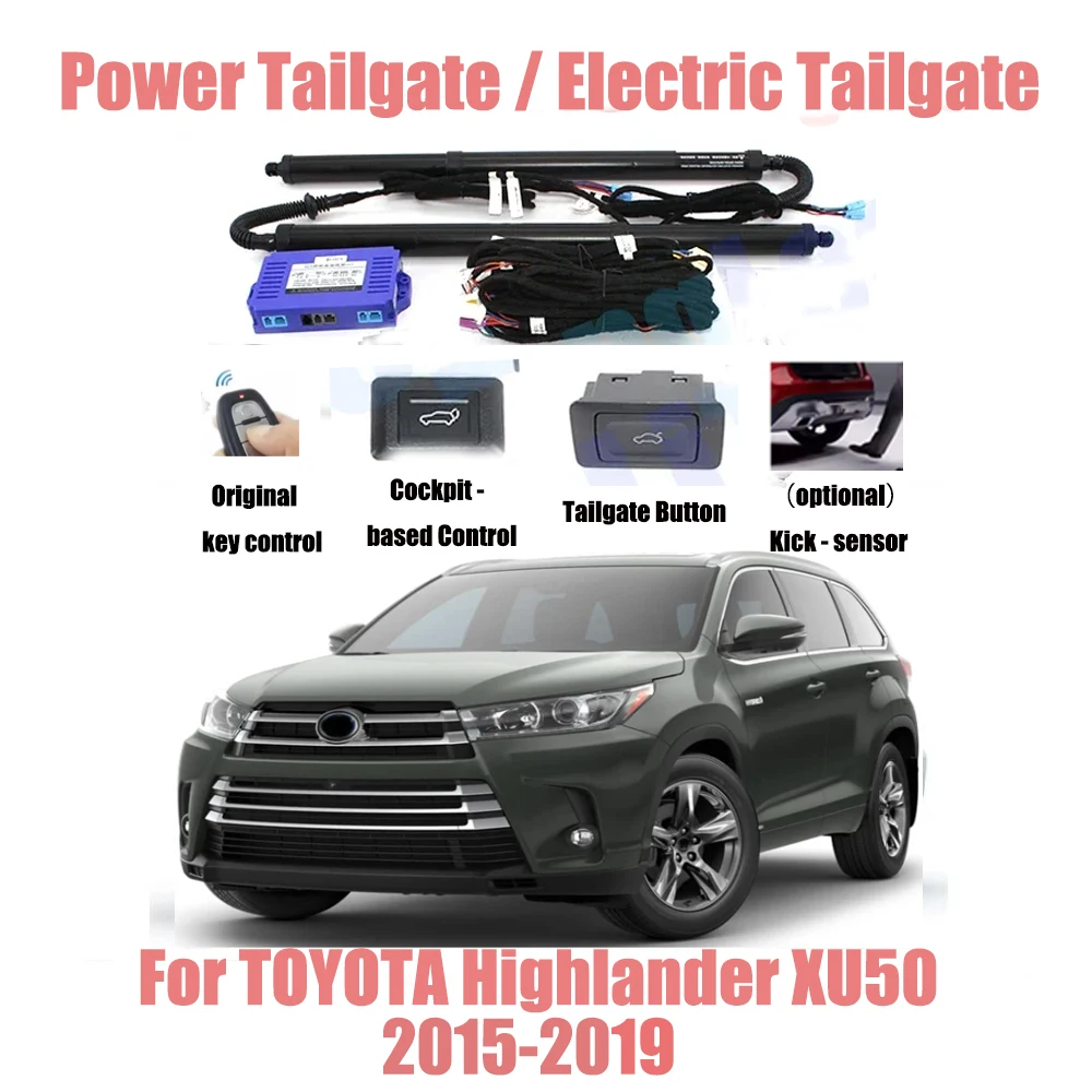 For TOYOTA Highlander XU50 2015-2019 Car Automatic Lifting kit Opening Trunk Intelligent Electric Tail Gate Lift Tailgate