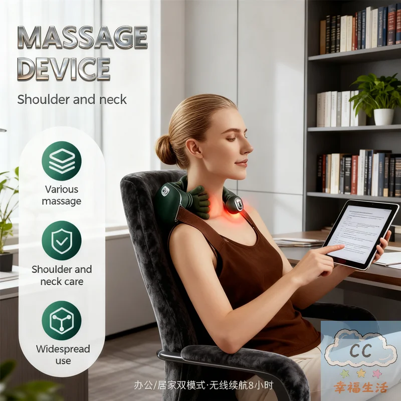 HUAHUAWireless Hand-like Massager for Back and Neck, 4D Kneading Design for ComfortHUAHUA