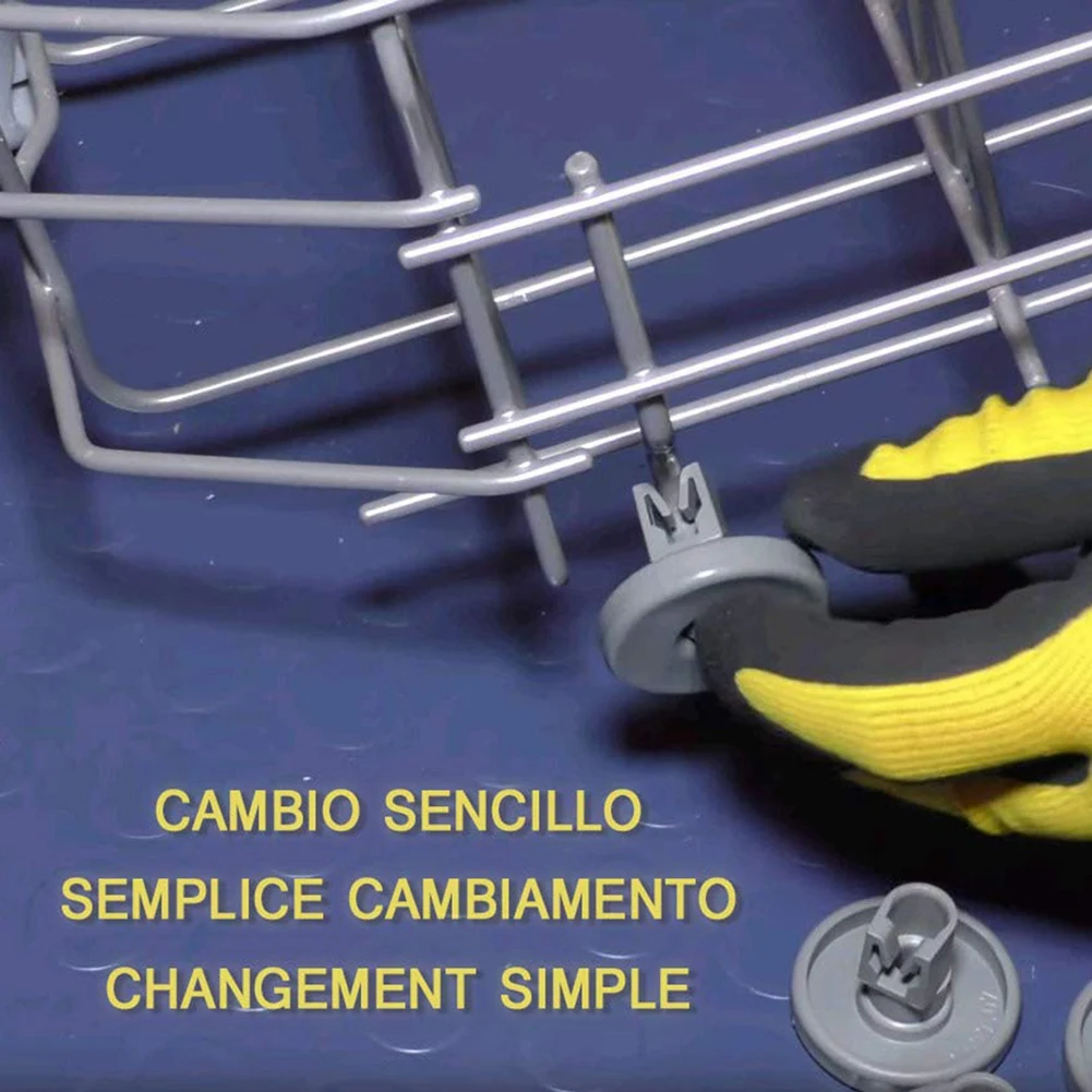 8ชิ้นล้อตะกร้าเครื่องล้างจานสำหรับ AEG Favit สิทธิพิเศษขา Zanussi ชุดอุปกรณ์ทำความสะอาดจาน