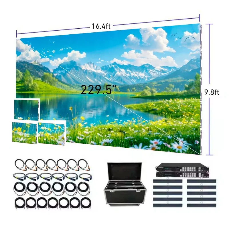 

Полноцветный 3840 Гц аренда светодиодный дисплей Высокопроизводительный внутренний и открытый 500x1000 мм литой алюминиевый светодиодный видеостенный экран