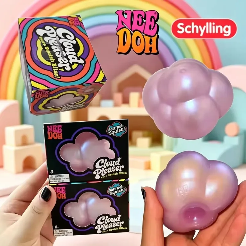 Hot New Arrival Iridescent Pearl Cloud Squishy Fidget Toy,Fast Rebound Stress Relief Squeeze Ball,Desktop Sensory Toy for Adults