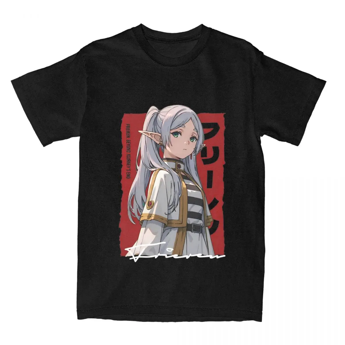 Anime Beyond Journey's End T-Shirt Men Manga Y2K Retro 100 Cotton T-Shirts Summer Round Neck Tee Shirt Loose Oversized Tops