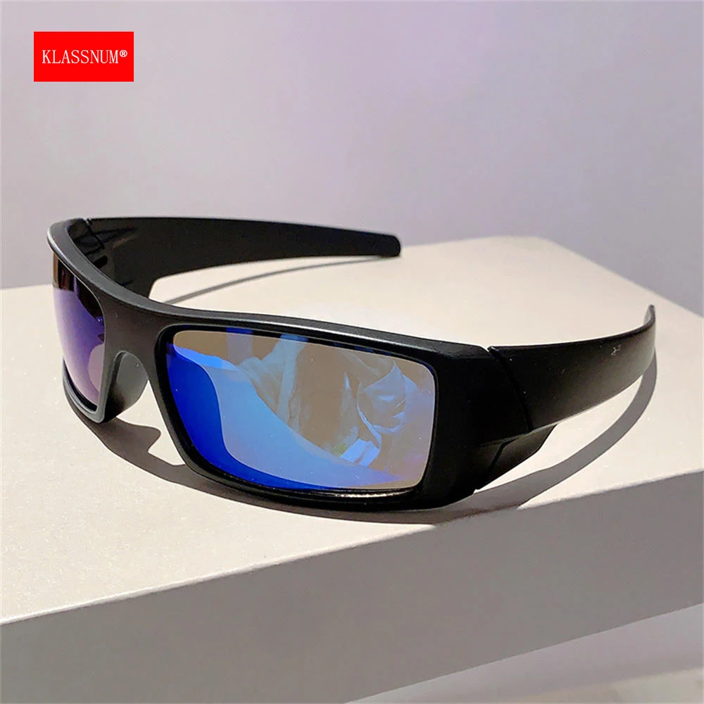 KLASSNUM Rectangular Around Frame Sunglasses Men Outdoor Driving Cycling Eyepiece Women Y2k Sun Glasses Anti UV400 Shades 2026