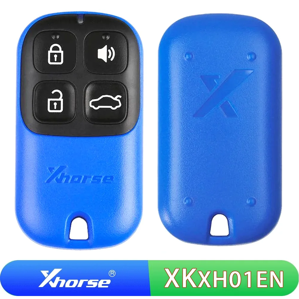 XKXH01EN Xhorse XK Wired Auto Remote Key VVDI Car Key 4 Buttons Blue Universal Replacement Car Key Fob Car Accessories