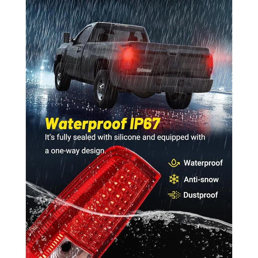 LED-achterlichten voor Chevrolet Silverado 19992002 en GMC Sierra Classic 1999-2007, gerookt lensontwerp met rode verlichting