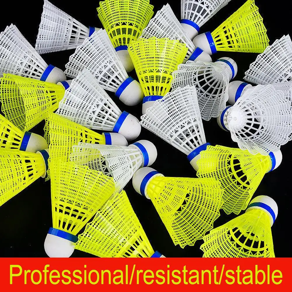 1pc amarelo/branco bolas de badminton portátil produtos de treinamento esporte suprimentos peteca náilon viagem ao ar livre f8x2