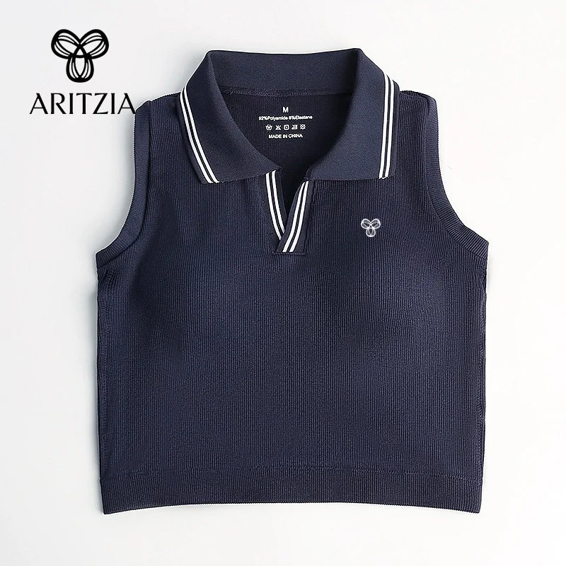Aritzia TNA  Neck T-Shirt Gym Fitness Yoga Golf Top Sleeveless Breathable Skin-friendly Nylon Women's Summer 2026