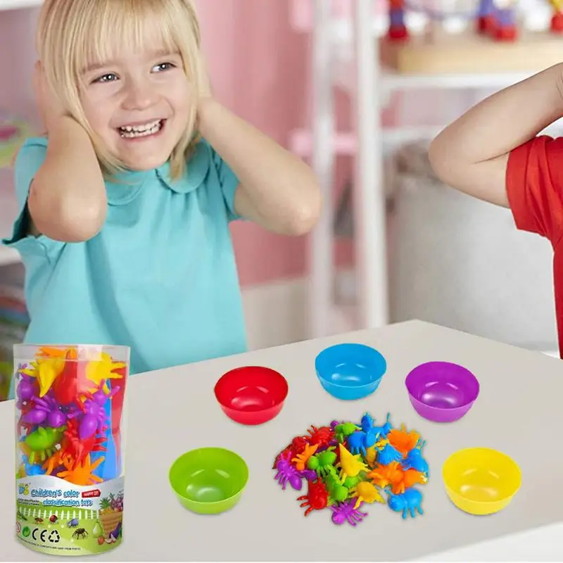 Counting Games For Kids Sensory Training Toys Educational Math Counting Games Color Sorting Games With Sorting Bowls For Early