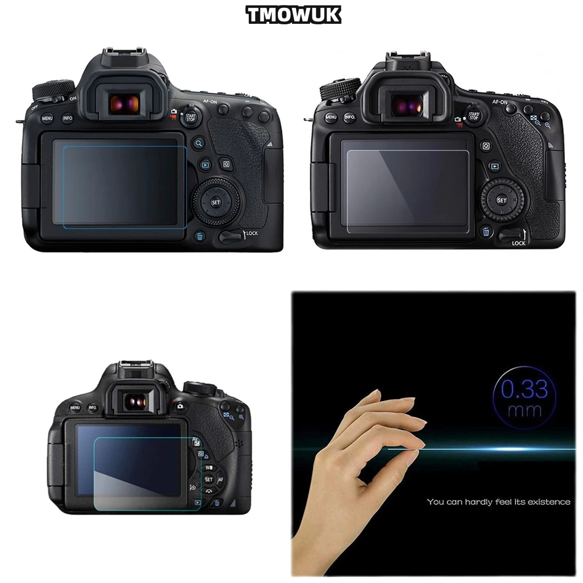 

​​For Canon 650D Privacy Screen Protector With Tempered Glass - 9H Anti-Scratch Anti-Blue Light HD Clear Film For EOS Rebel T4i