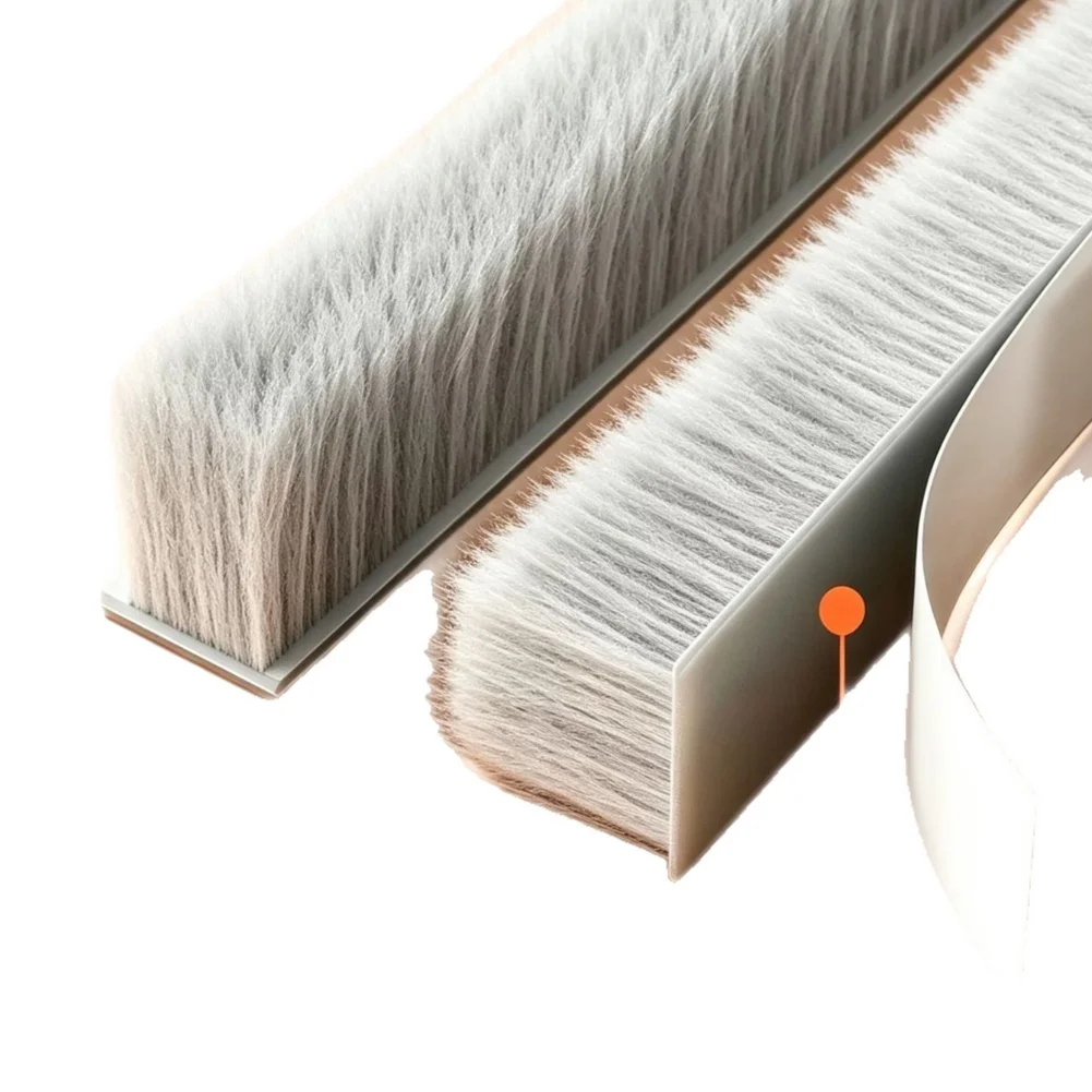Grey Trim Seal Strip for Doors and with Dense Bristles Soundproof Windproof Dustproof 9 23mm 10m PP and Flock Material