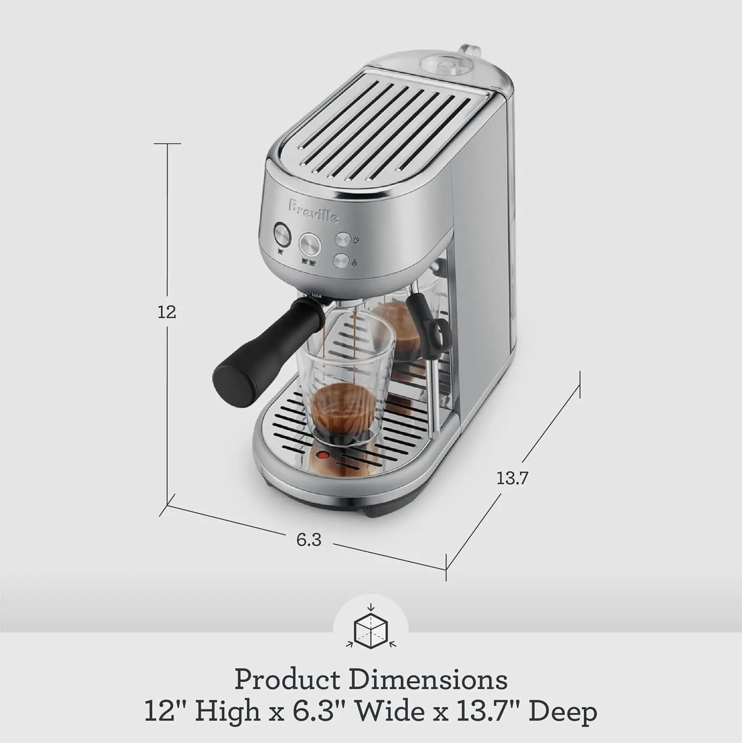 Máquina de café expreso con espumador de leche automático, máquina de café expreso con segundos de calentamiento, máquina de capuchino y café con leche para el hogar, BES450BSS