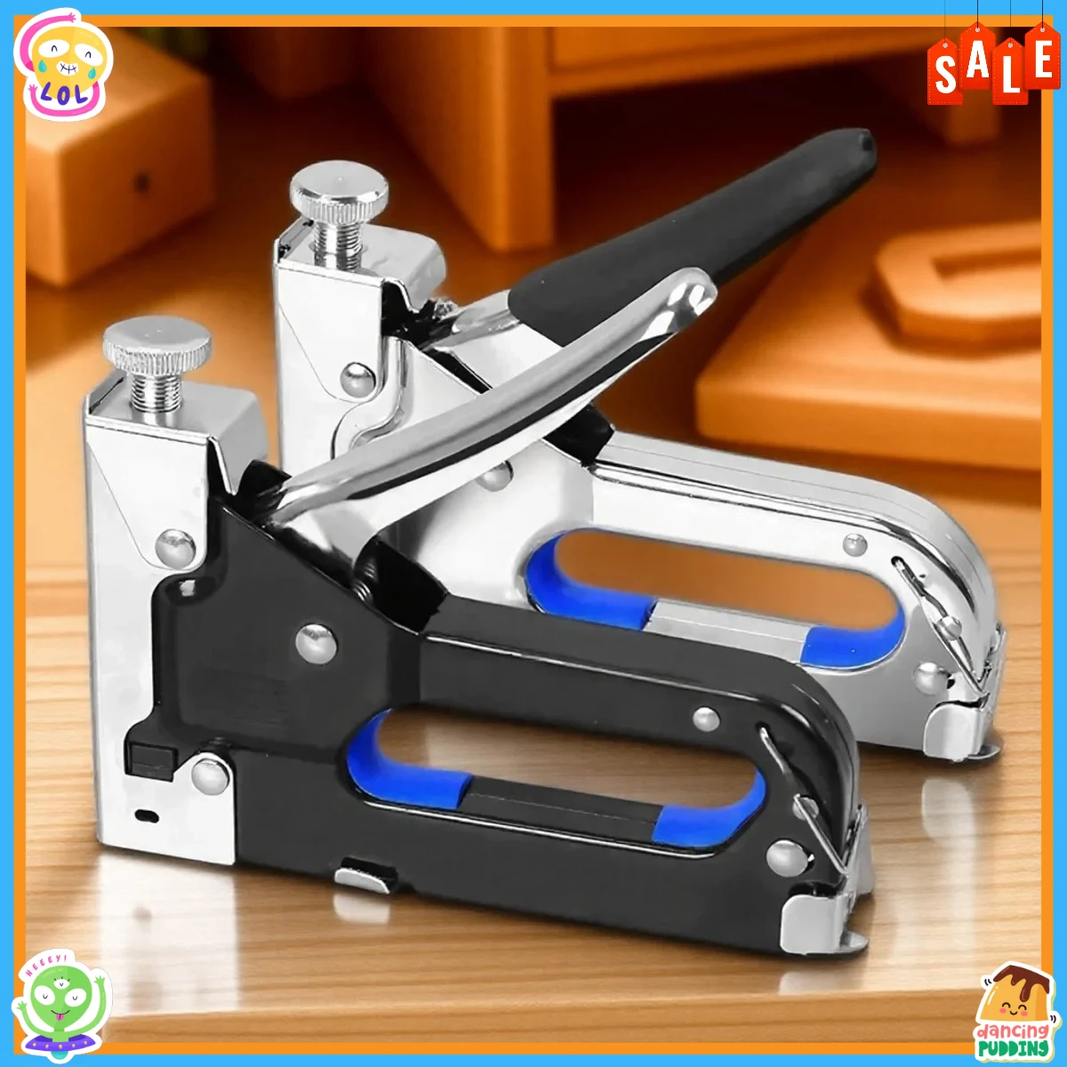 

3-in-1 manual nail gun for woodworking, home DIY stapling hand tool set, multifunctional woodworking hand tool.